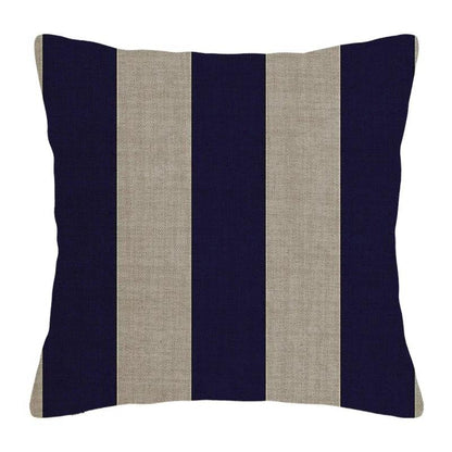 Cushion cover cotton linen flax stripe woven patterns - Moda-Airneis