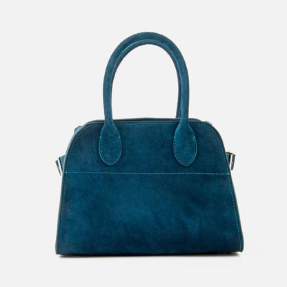 Suede Leather Italian Classic handbag. Genuine Cowhide Leather with hand and shoulder straps. 250x190x180mm 9.84x7.48x7.08" + 300x190x160mm 11.81x 7.48 x 6.30 - Moda-Airneis