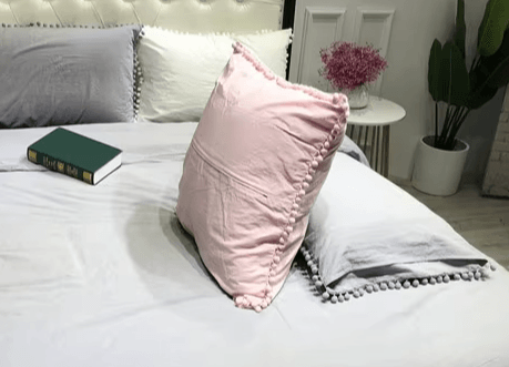 Pink White Gray Black Cushion / pillowcase Cover 100% - Moda-Airneis